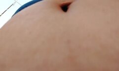 Morning Walk Under Giantesses Jiggly Belly BELLY RUBBING AND BELLY BUTTON FINGERING Long pointy Nails