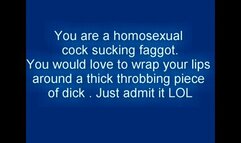 You're really a cocksucker