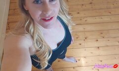 POV Muscle girl lifts you by the throat with her huge arms she excites and humiliates you.