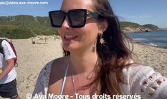 Ava Moore - Teaser - Salope française s'exhibe et suce une grosse bite sur la plage d'Es Cavallet à Ibiza [Flokossama]