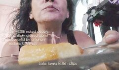 HD GIANTESS VORE naked people stuck on a sticky glazed donut and devoured by a hungry sadistic GIANTESS