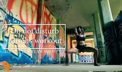 Do not disturb Alison's workout or she'll break you! pt2