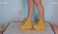 Ambers Buffalo Boots - Extreme Cock and Balls Trample - Front Full View