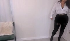 Rara in ‘Layered nylons and stockings gagged surprise’