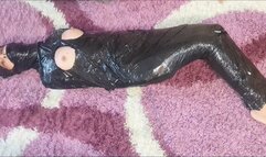 plastic wrap mummification tape gag