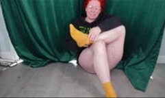 Spraining Ankle trying to do Yoga! In Yellow Ankle Socks and Hopping away after MP4 1080