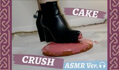 [ASMR VER] Mistress Crushes Cake Under Boots and Barefeet
