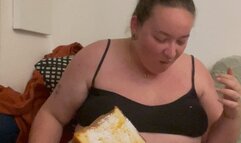 HungryLiLi eating somes pastries as snack