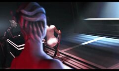 Rey gets ass fucked in club by futanari Liara T'soni