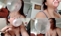 Bubblegum facial close up - Bunny Looner