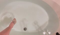 Kitty mask play in the bathtub-meow!