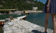 884 natural curly red hair Draco Nobilis nude in beach