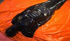 LUNA216_ Mina put in latex mask and sleeping bag and become a overall cushion