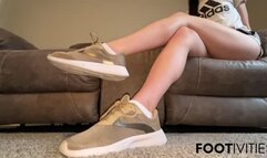 Sneaker Girl Shoe Tease Sock Strip Feet POV