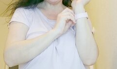 Putting on and Cumming in pantyhose