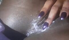 Creamy coco playing with her pussy