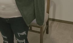 Mindy tied to a chair and duct tape gagged