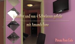 Amanda Jane arrested and fucked by 4 cocks