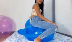Sexy Camylle Sits To Pop Your BIG Crystal Balloons In Very Tight Jeans
