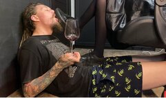 Slave's licking dirty soles of My vans, while I'm relaxing