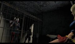 Harley Quinn roughly face fucks Supergirl with her futa cock