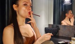 Two Enchanting Black 120mm ciggies in the Mirror ;) Muaa xx