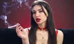 Ksenia beautiful heavy smoking