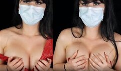 Masked ASMR Nude Topless Waiting For Cum