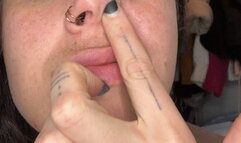 Sammie loves picking her nose