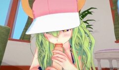 Miss Kobayashi's Dragon Maid Hentai Lucoa rides a huge cock