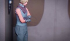 Jedi Bastila Shan is fucked in her bald pussy by her padawan