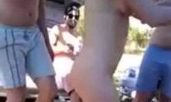 Naked drunk girls having fun