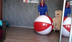 Red white beachball new ride clip