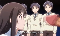 Cute hentai brunette enjoys group sex