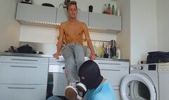 Mysterious Masked Man Is Licking & Tickling The Feet Of Cute Guy Bazz (MOV)