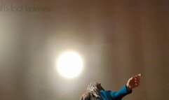 Giantess Fifi aggressively stomping on a gross little bug