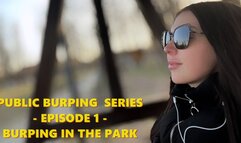 Walking by people in park and BURPING