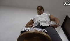 Silent Guest Destroys White Police Car