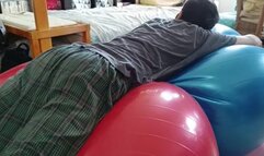 deflating 2 giant exercise balls