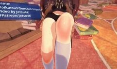 Genshin Impact Hu Tao Footjob 3D Hentai Game, Uncensored
