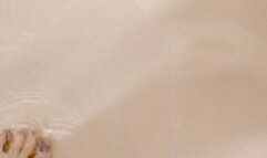 Washing my muddy feet