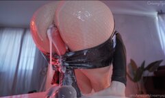 Office Lady Fucks with Monster Cock. Creampie overflow