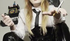 Boot cleaning domination & sexy smoking