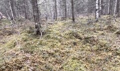 Naked and lost in the forest in high heels