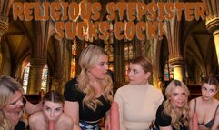 RELIGIOUS VIRGIN STEPSISTER CONVINCED TO SUCK COCK