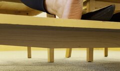 Candid Barefoot rubbing and taking flats!