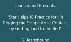 Star Gets Bound to Practice Her Escape Routine - HD