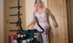 sneakers and white socks fetish worship mistress leggings workout outfit