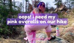 oops i peed my pink overalls on our hike