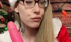 Christmas Dildo Blowjob ASMR- Karuna Satori